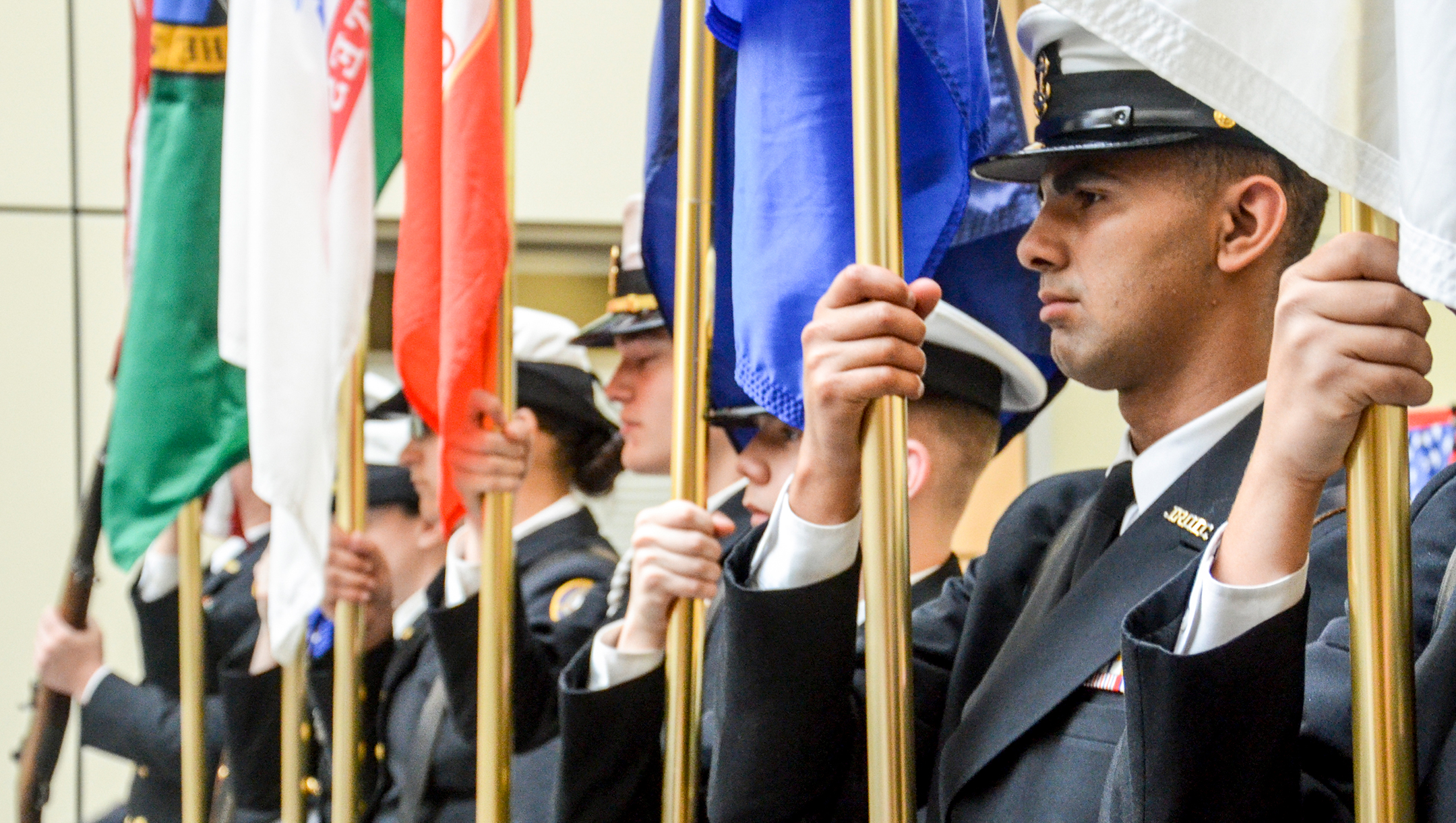 Color guard on display at military appreciation event