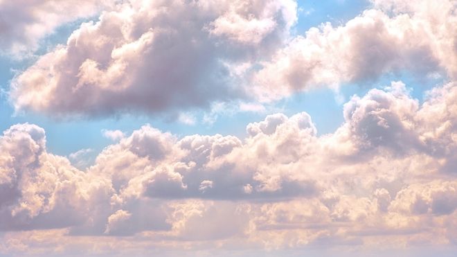 blue sky with white clouds