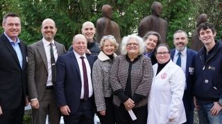 Group photo of stakeholders at press conference announcing expansion of health sciences programs in Poulsbo