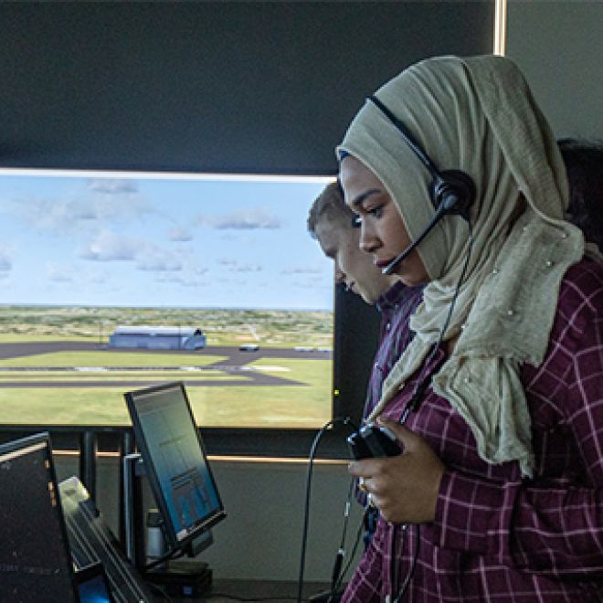 Aviation tech student