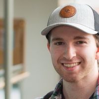 Male student in hat