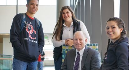Marty with students