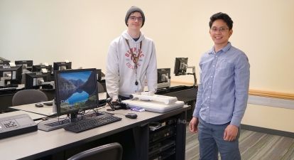 IT workers in lab.