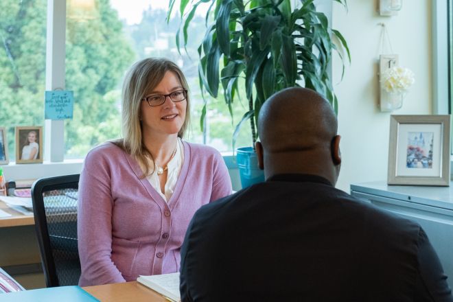 Student with advisor