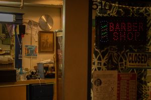 Barbershop storefront 