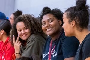 Female Students at event