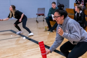 Students engaged in Olympic College Recreation event