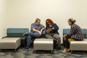 Students in a script writing workshop