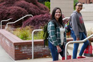 Two female students.