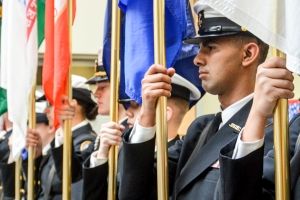 Color guard on display at military appreciation event
