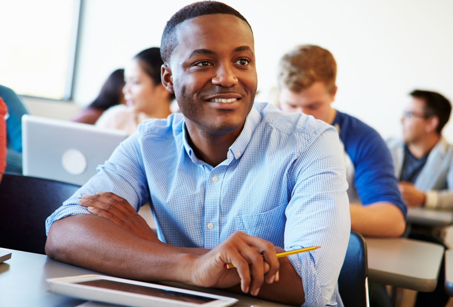 Male Student looking to the right.