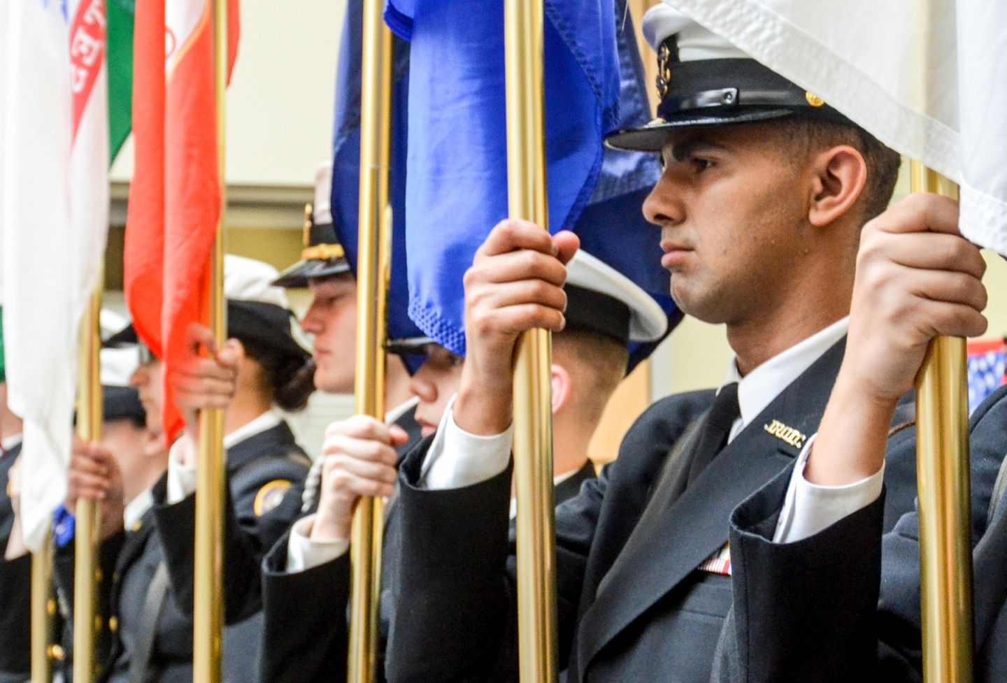 Color guard on display at military appreciation event