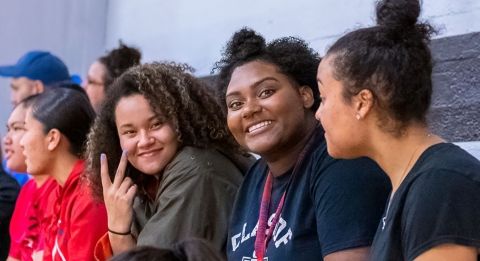Female Students at event