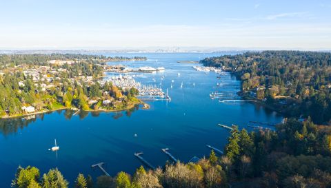Aerial view of Bainbridge Island