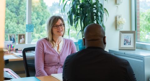 Student with advisor