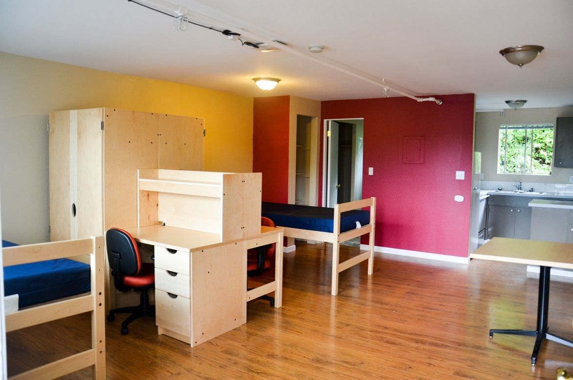 Interior of a residence hall apartment