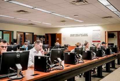 Students in computer lab